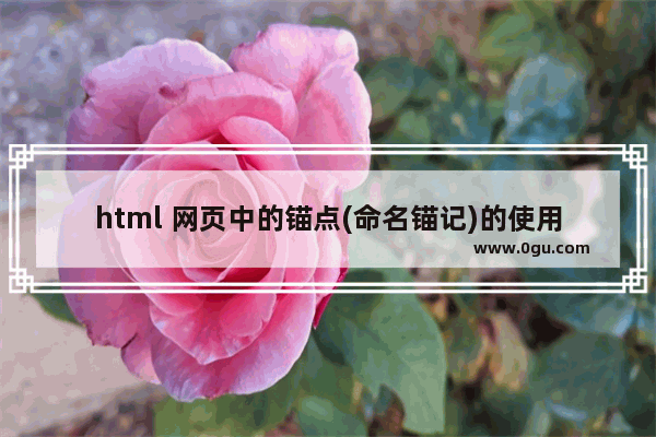 html 网页中的锚点(命名锚记)的使用介绍