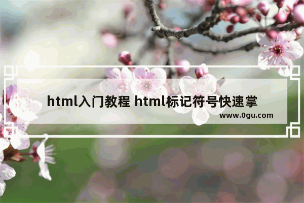 html入门教程 html标记符号快速掌握