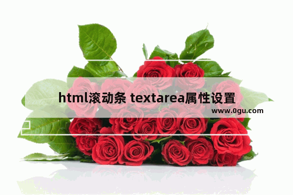 html滚动条 textarea属性设置