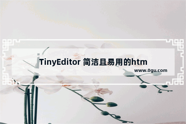 TinyEditor 简洁且易用的html所见即所得编辑器