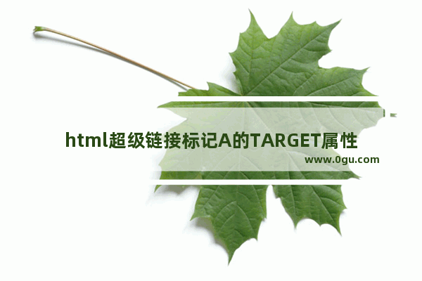 html超级链接标记A的TARGET属性详解