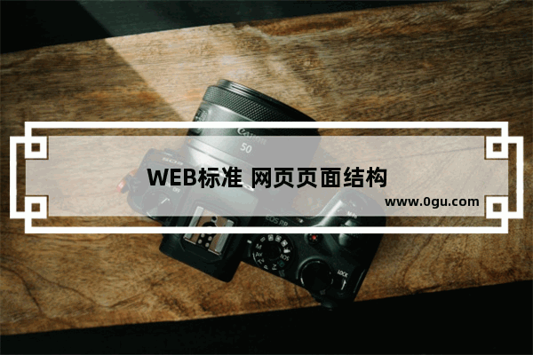 WEB标准 网页页面结构