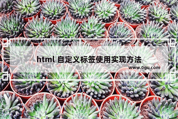 html 自定义标签使用实现方法