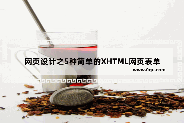 网页设计之5种简单的XHTML网页表单