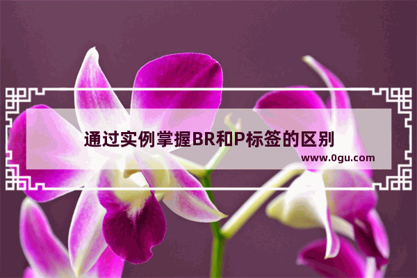 通过实例掌握BR和P标签的区别