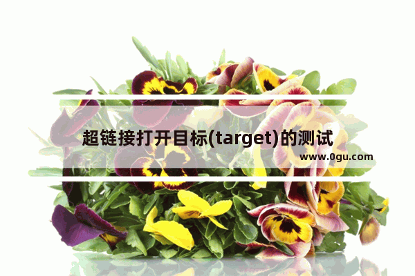 超链接打开目标(target)的测试