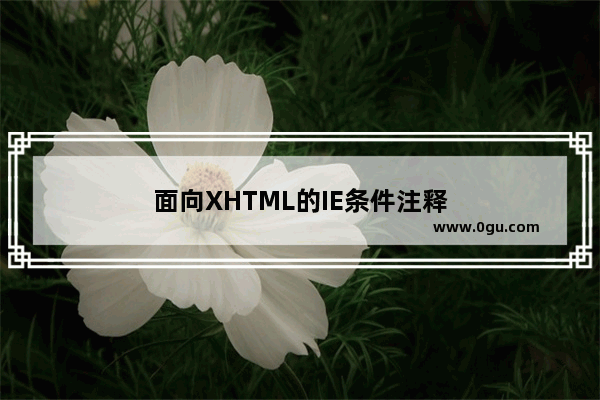 面向XHTML的IE条件注释