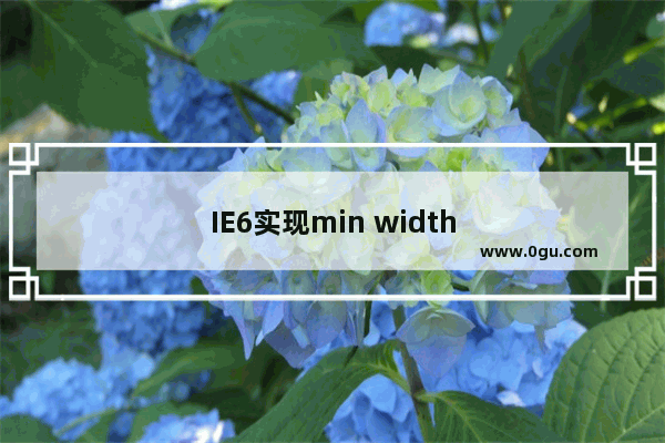 IE6实现min width