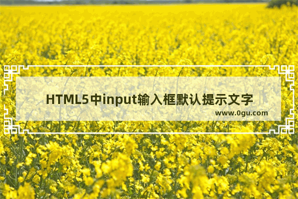 HTML5中input输入框默认提示文字向左向右移动的示例代码