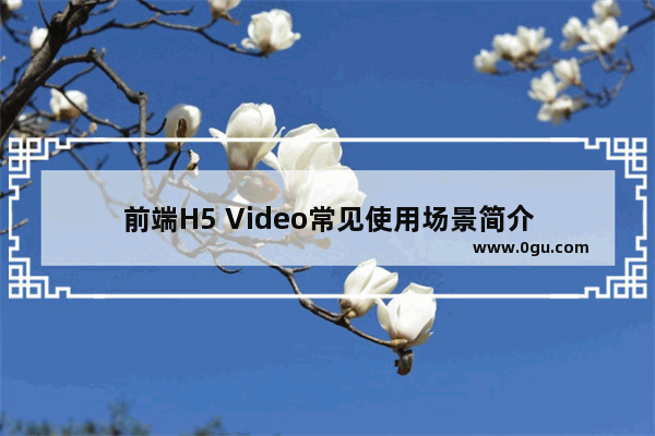 前端H5 Video常见使用场景简介