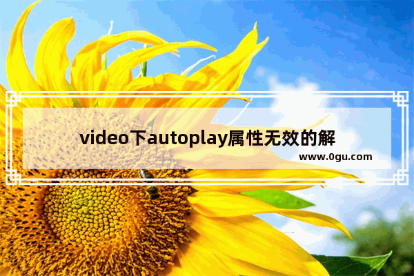 video下autoplay属性无效的解决方法(添加muted属性)