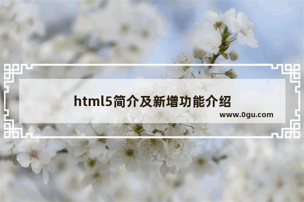 html5简介及新增功能介绍