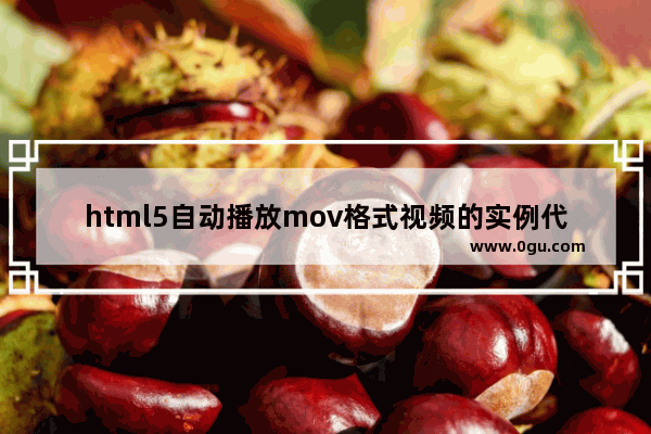 html5自动播放mov格式视频的实例代码