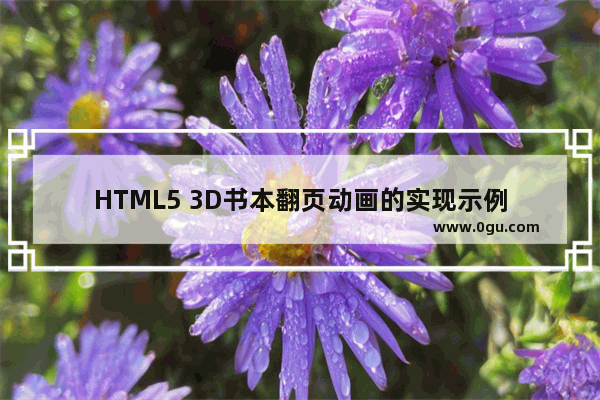 HTML5 3D书本翻页动画的实现示例