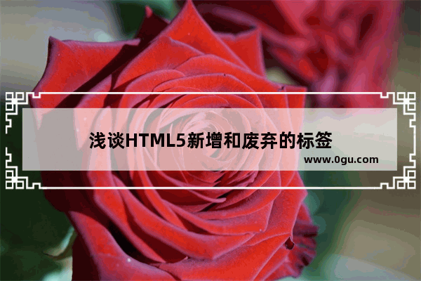 浅谈HTML5新增和废弃的标签