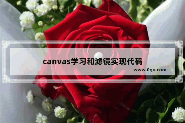 canvas学习和滤镜实现代码