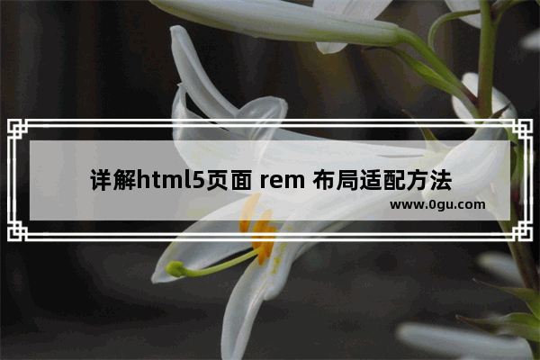 详解html5页面 rem 布局适配方法