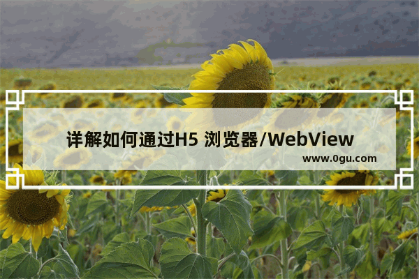 详解如何通过H5 浏览器/WebView/其他唤起本地app