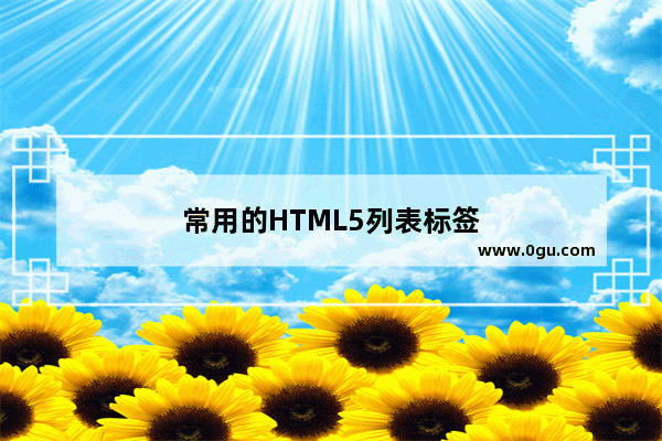 常用的HTML5列表标签