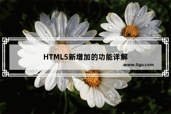 HTML5新增加的功能详解