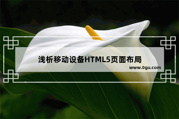 浅析移动设备HTML5页面布局