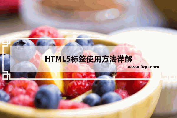 HTML5标签使用方法详解