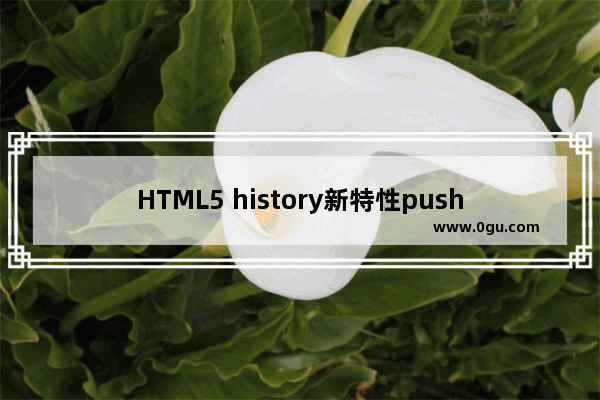 HTML5 history新特性pushState、replaceState及两者的区别