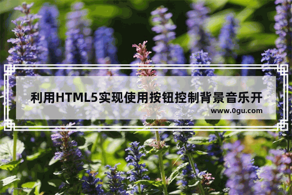 利用HTML5实现使用按钮控制背景音乐开关