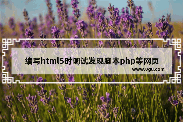 编写html5时调试发现脚本php等网页js、css等失效