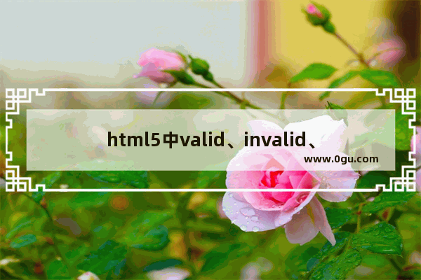 html5中valid、invalid、required的定义