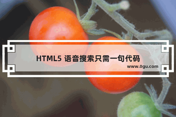 HTML5 语音搜索只需一句代码