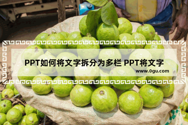 PPT如何将文字拆分为多栏 PPT将文字拆分为多栏的方法