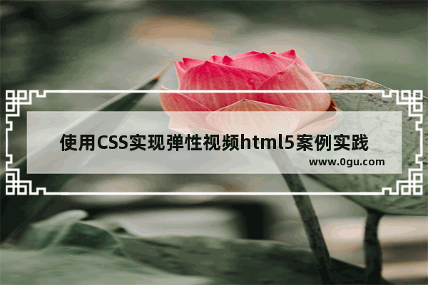 使用CSS实现弹性视频html5案例实践