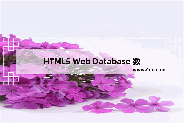 HTML5 Web Database 数据库的SQL语句的使用方法