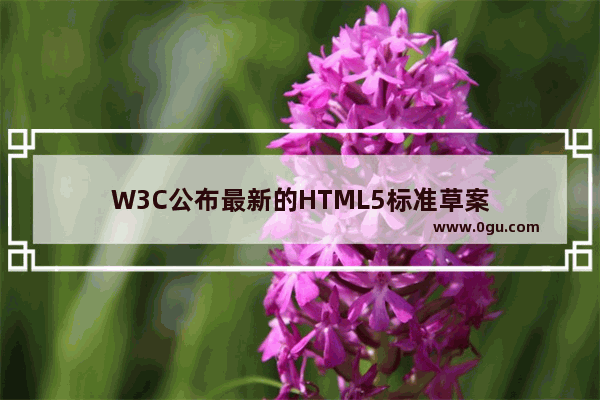 W3C公布最新的HTML5标准草案