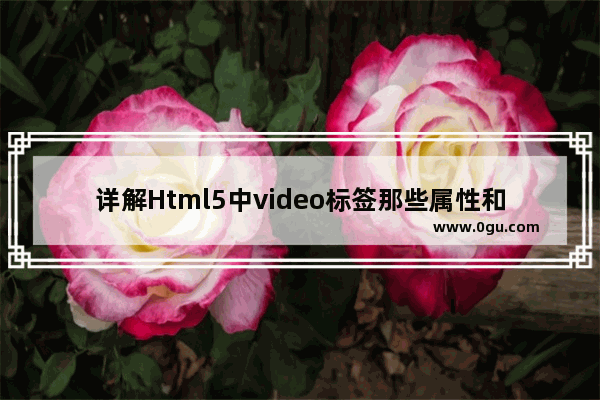 详解Html5中video标签那些属性和方法