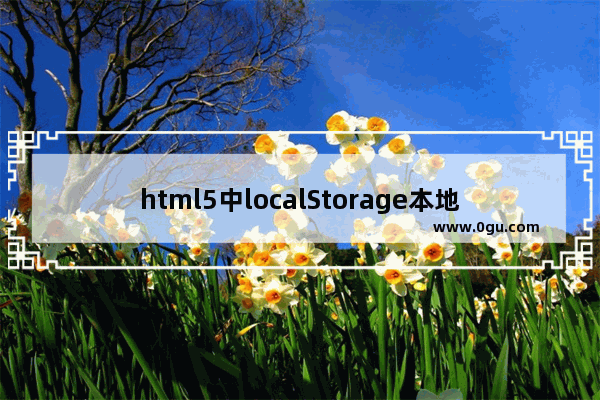 html5中localStorage本地存储的简单使用