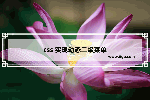 css 实现动态二级菜单