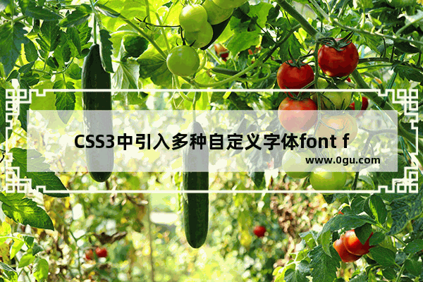 CSS3中引入多种自定义字体font face