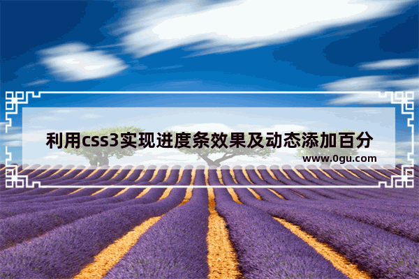 利用css3实现进度条效果及动态添加百分比