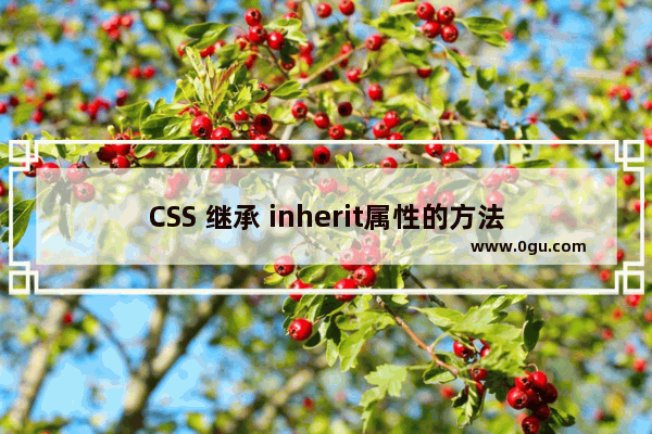 CSS 继承 inherit属性的方法