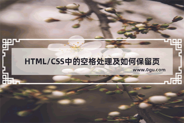 HTML/CSS中的空格处理及如何保留页面中的空格