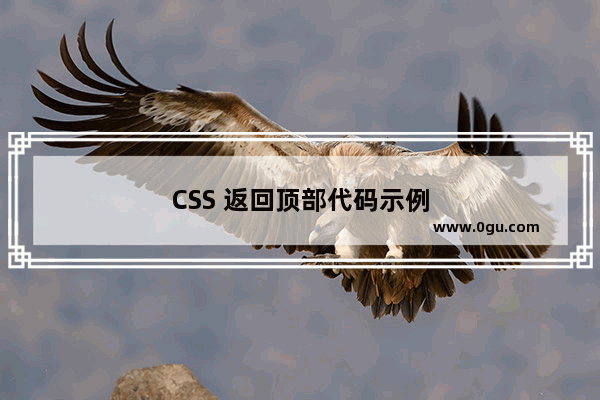 CSS 返回顶部代码示例