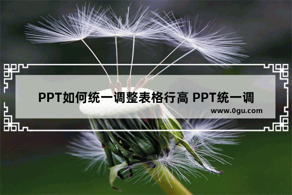 PPT如何统一调整表格行高 PPT统一调整表格行高的方法