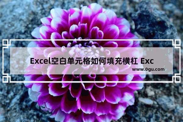 Excel空白单元格如何填充横杠 Excel空白单元格填充横杠的方法