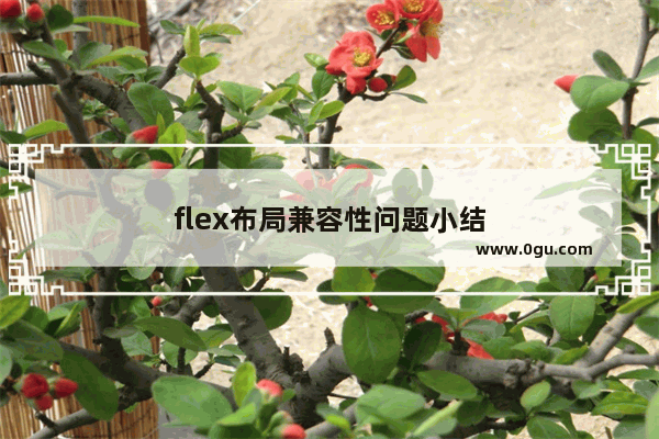 flex布局兼容性问题小结