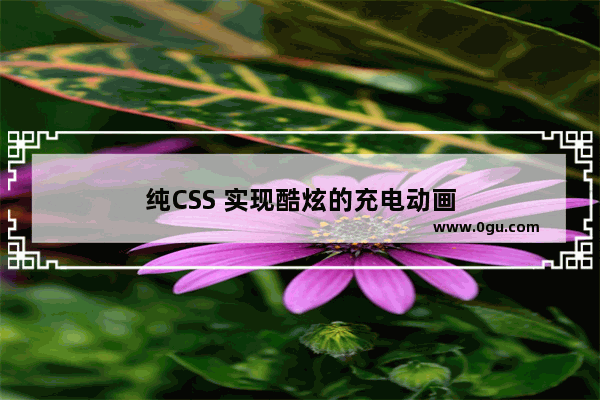 纯CSS 实现酷炫的充电动画