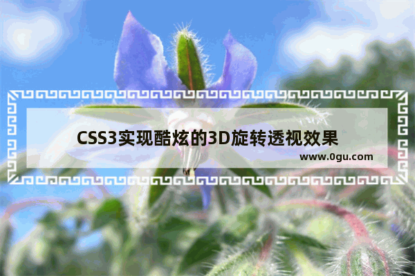 CSS3实现酷炫的3D旋转透视效果