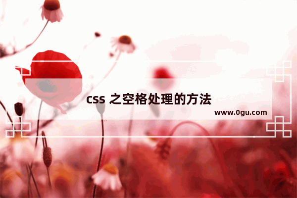 css 之空格处理的方法