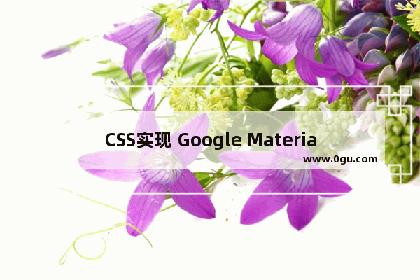 CSS实现 Google Material Design 文本输入框风格(推荐)